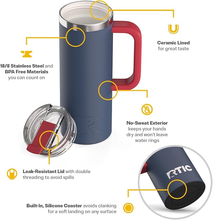 RTIC 20oz Road Trip Travel Mug - Image 3