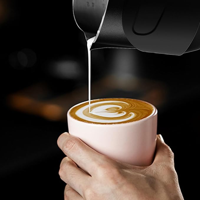 Handleless Frothing Jar Stainless Steel Construction Milk Frother Steamer Cup - Image 8