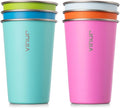 Stainless Steel Cups-16 oz Colorful Stackable Metal Drinking Glasses 6 Pcs | 16 by Vinur