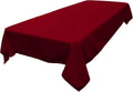 LA Linen Polyester Poplin Washable Rectangular Tablecloth, Stain and Wrinkle Resistant Table Cover 60x84, Fabric Table Cloth for Dinning, Kitchen, Party, Holiday 60 by 84-Inch, Burgundy