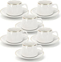 ALIMOTA Ceramic Coffee Mug Set of 6, 3.5 Oz Tea Cups by YourLifeCollector