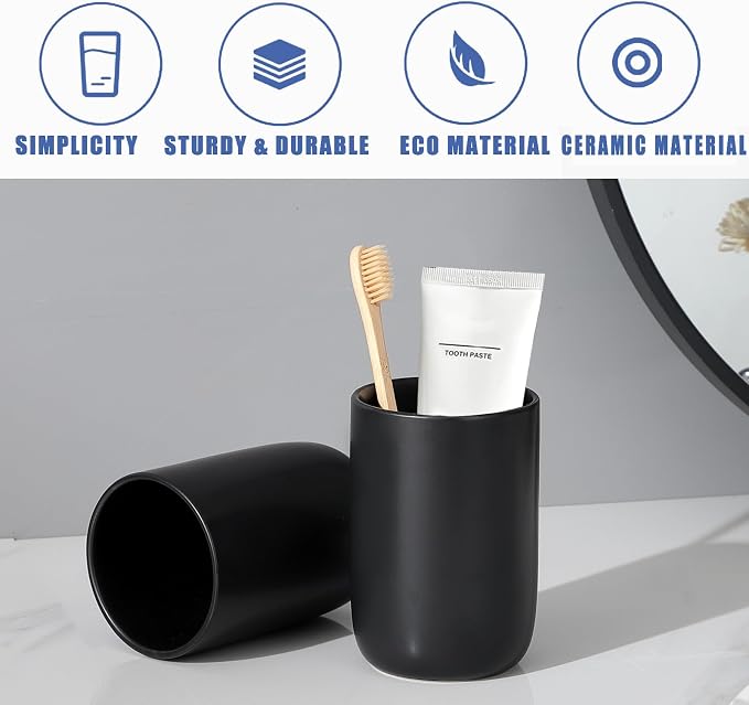 Matte Black Toothbrush Holders for Bathrooms - Image 6