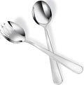 Premium Louise 18/10 Stainless Steel Salad Servers | Well-Balanced 9.45-Inch by KEAWELL