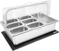 VEVOR Countertop Food Serving Display Container, Stainless Steel Food Salad by VEVOR