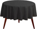 Gee Di Moda Round Tablecloth - 70 Inch Black Round Table Cloth for 24 to 48 Inch Round Tables - Heavy Duty Washable Fabric - for Buffet Table, Holiday Party, Dinner, Wedding & Baby Shower