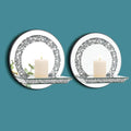 Pibeyer Mirrored Candle Sconces with Acrylic Diamond, Crushed Diamond Wall Candle Holders, Home Décor