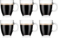 Bodum 12oz Bistro Coffee Mug Single-Wall Tempered Glass, 6 Pack by Bodum