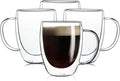 Aurzen 4 Pack Double Walled Glass Coffee Mugs by Aurzen