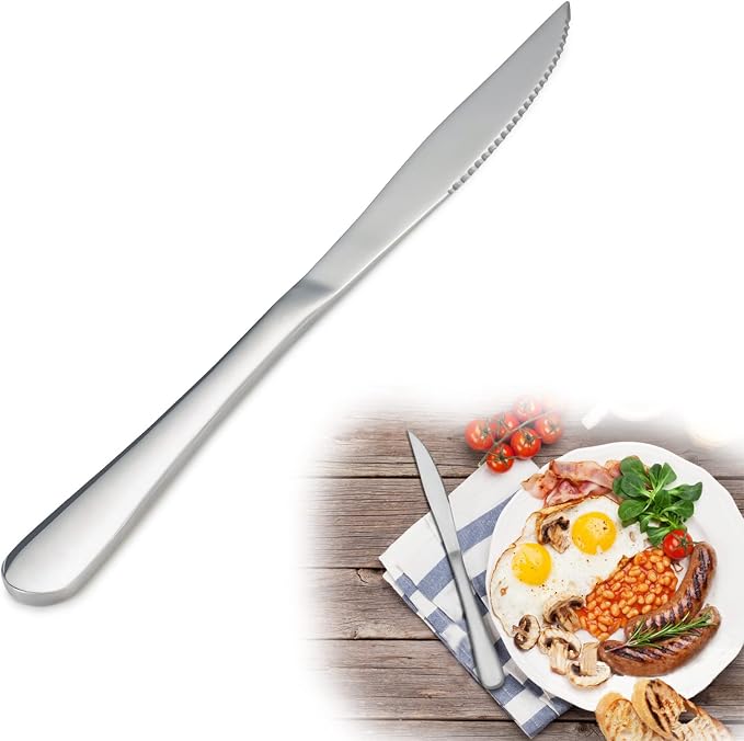 SANTUO Steak Knife and Dinner Fork Set, 24-Piece - Image 2