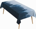 70x140 Inch Nature Rectangular Tablecloth Tall Tree Forest Table Cloth Waterproof Durable Table Cover for Holiday Picnic Outdoor BBQ Decor