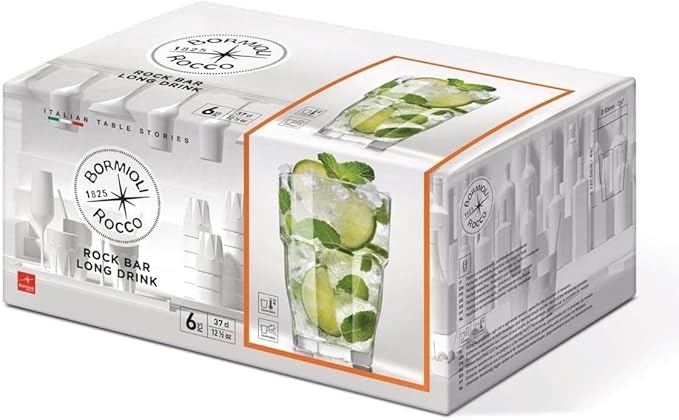 Bormioli Rocco Rock Bar Stackable Beverage, Spirits – 12.5oz Durable Tempered - Image 4