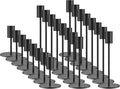Set of 24 Black Taper Candle Holders Bulk Candlestick Holders, Decor Candle Stick Candle Holder for Table or Mantel Centerpiece, Wedding, Dinning, Party Home Decor