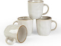 famiware Coffee Mugs Set of 4, Ocean Square 13oz Coffee Cup Set by Famiware