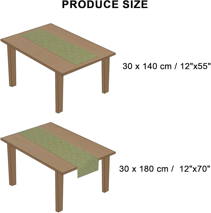Table Runner 72 Inches Long, Vinyl Woven Heatproof Table Runners | Washable - Image 9