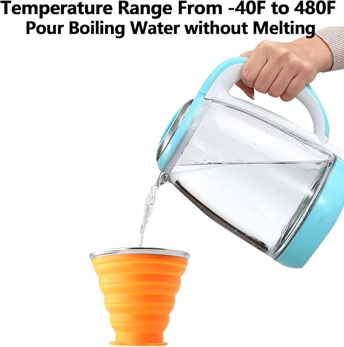 Litoexpe 2 Pack Silica gel Collapsible Travel Cup 270ml, Portable Folding - Image 3