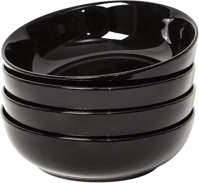 Selamica Ceramic Pasta Bowls Set of 4, Large Salad Bowl by Selamica