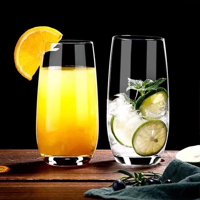 Highball Glasses Set of 4, Tall Drinking Glasses 18oz | Clear Cocktail Glass Cup - Image 6