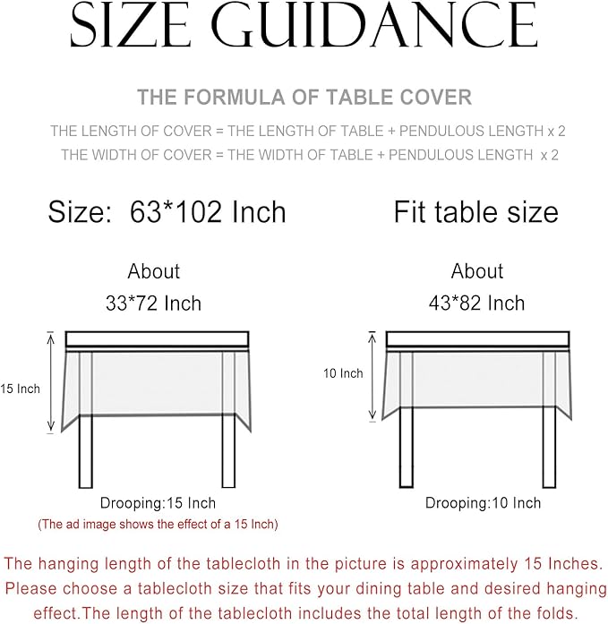 patdrea Designer Beige Long Tablecloth for Rectangle Table,Elegant Linen Floral Pattern French Table Cloth,Decor Cover Cloth for Kitchen Dining Christmas,Thanksgiving,Party,63"x102"-Istana a