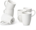 vancasso White Ceramic Coffee Mug Set of 6, 16 Oz Tea Cups by vancasso