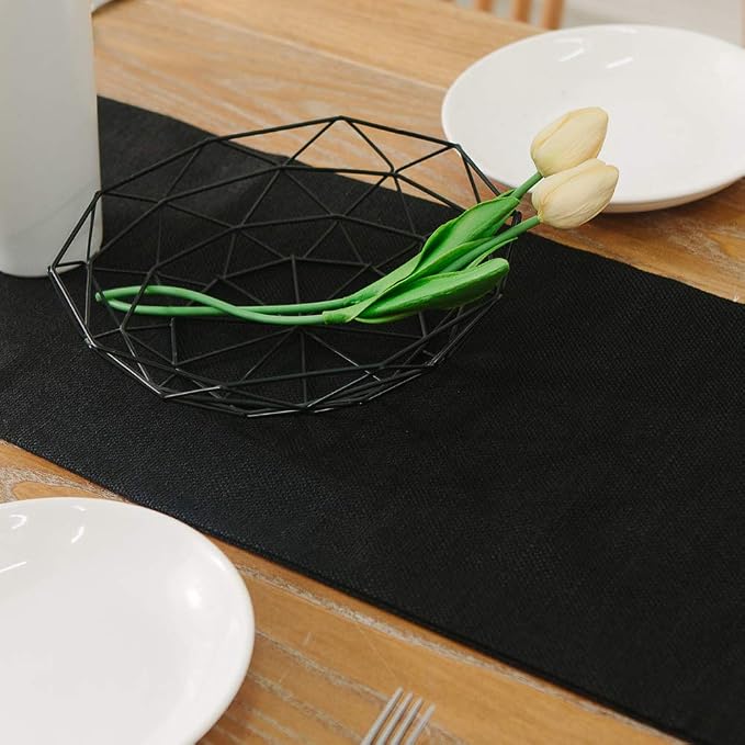 Dinning Table Runner 12 x 90 Inches Farmhouse Kitchen Coffee Burlap Table Runner - Image 4