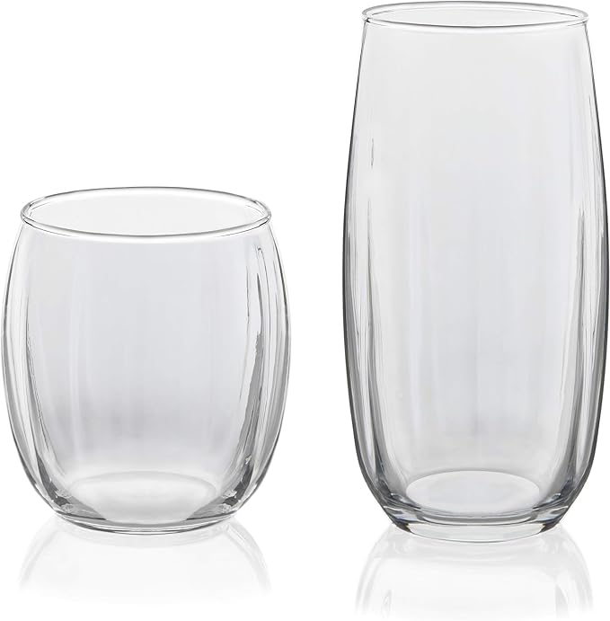 Libbey Samba Rocks and Tumbler Glass Cups Set of 16, All Purpose Everyday - Image 8