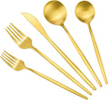 Gold Silverware Set for 8, Stainless Steel Flatware Set, 40-Pieces Cutlery by ROMAWARE