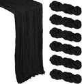 6 Pack Black Table Runner Cheesecloth 10Ft Gauze Cheese Cloth Table Runner by Heneger