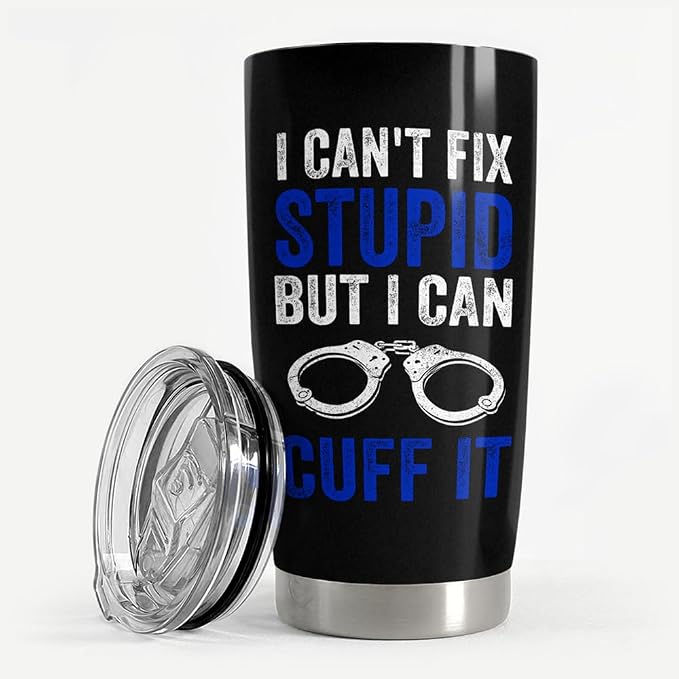Police Tumbler 20oz Stainless Steel Insulated Coffee Travel Mug Cup Police - Image 6