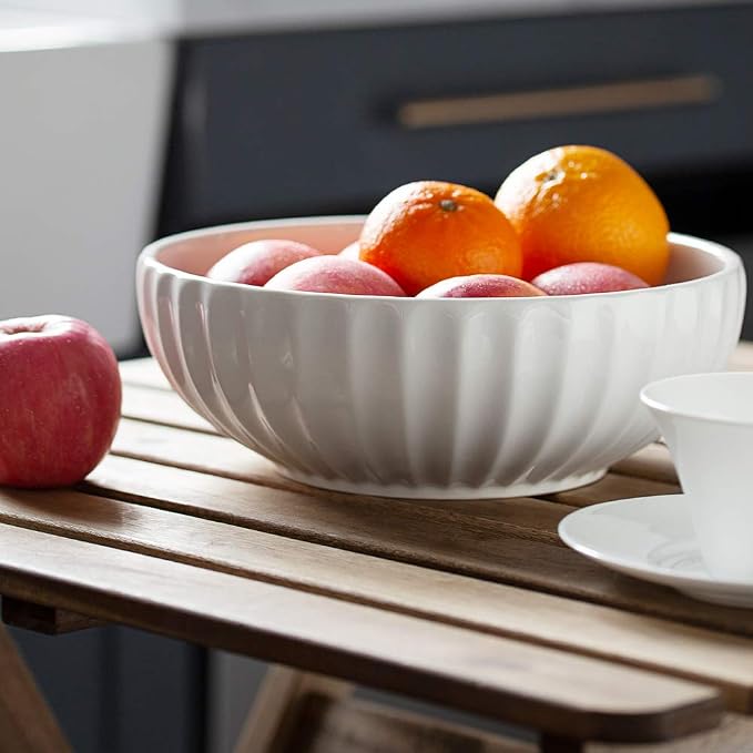 DOWAN 9.8'' Serving Bowls, 86 oz Large Salad Bowl, Ceramic Serving Dishes - Image 8