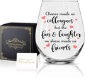 Perfectinsoy Chance Made Us Colleagues Wine Glass by Perfectinsoy