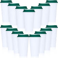 15 Pack Reusable Plastic Coffee Cups by Domensi