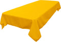 LA Linen Polyester Poplin Washable Rectangular Tablecloth, Stain and Wrinkle Resistant Table Cover 60x90, Fabric Table Cloth for Dinning, Kitchen, Party, Holiday 60 by 90-Inch, Yellow Dark