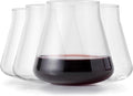 Libbey Magnitude Stemless Wine Glasses Set of 4, Tulip Shaped 12 Oz Stemless Wine Glasses, Modern Stemless Glass Tulip Bowl for Wine, Cocktails