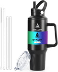 40 oz Tumbler with Handle and Straw or Convert to 40 oz Insulated Water Bottle by SYACOT