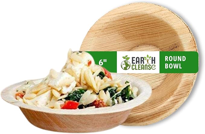 6" Round Areca Palm Leaf Bowl, 500 Pack