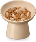 vancasso Ceramic Slow Feeder Cat Bowl, 6.25 Inch Elevated Cat Slow Feeder Bowl by vancasso