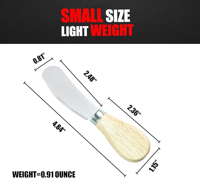 Cheese Spreader Bulk, Wine and Cheese Party, Mini Tiny Cheese Serving Knives - Image 2