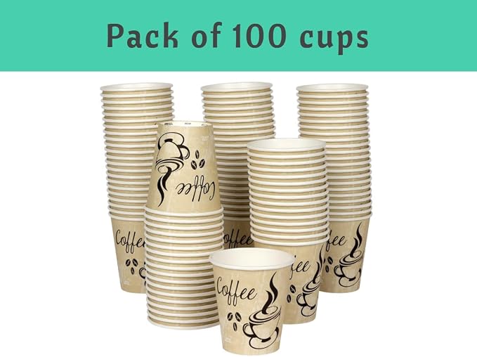 Disposable Coffee Cups, To Go Paper Hot Cups, Classic Design - Image 3