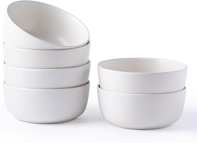 AmorArc Stoneware Cereal Bowls Set of 6, 26oz Soup Ceramic Bowls Set | Modern by AmorArc