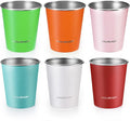 HAUSHOF Stainless Steel Cups, 14oz Stacking Cups, Unbreakable, 6 Pack | 18/8 by HAUSHOF