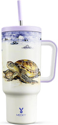 Meoky 40 oz Tumbler with Handle and Straw: Stainless Steel Insulated Tumbler by MEOKY
