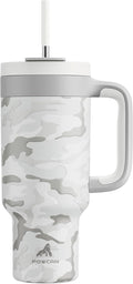 POWCAN 40 oz Camo Tumbler with Handle, 2-in-1 Straw and Sip Lid, Dishwasher Safe by POWCAN