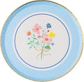 Bonjour Fête Spring Bouquet Floral Paper Party Dessert Plates | Premium Party Supplies | Elegant Spring Gatherings, Easter Celebrations, Baby Showers, & Springtime Festivities | Pack of 8, 8" D