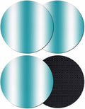 Ombre Turquoise Coasters Set of 4, Modern Minimalist Geometric Gradient Color by PIEPLE