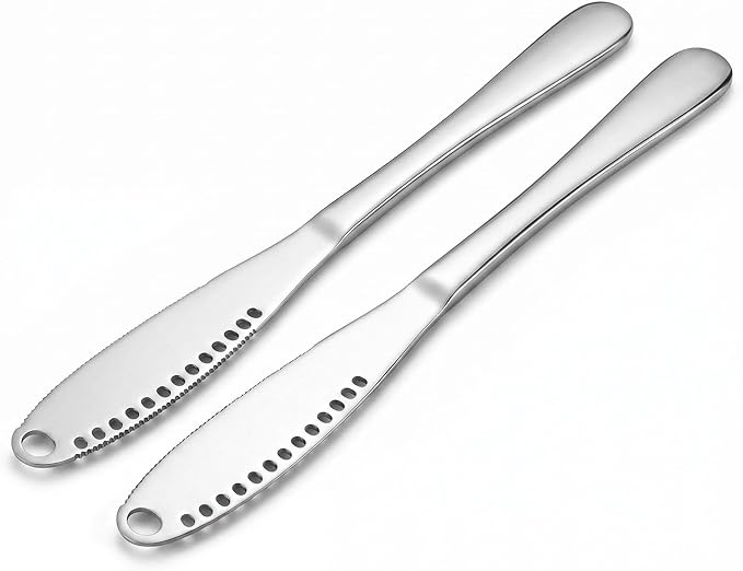 Saiveina 2 Pcs Stainless Steel Butter Knives | 3 in 1 Butter Knife Set by Saiveina