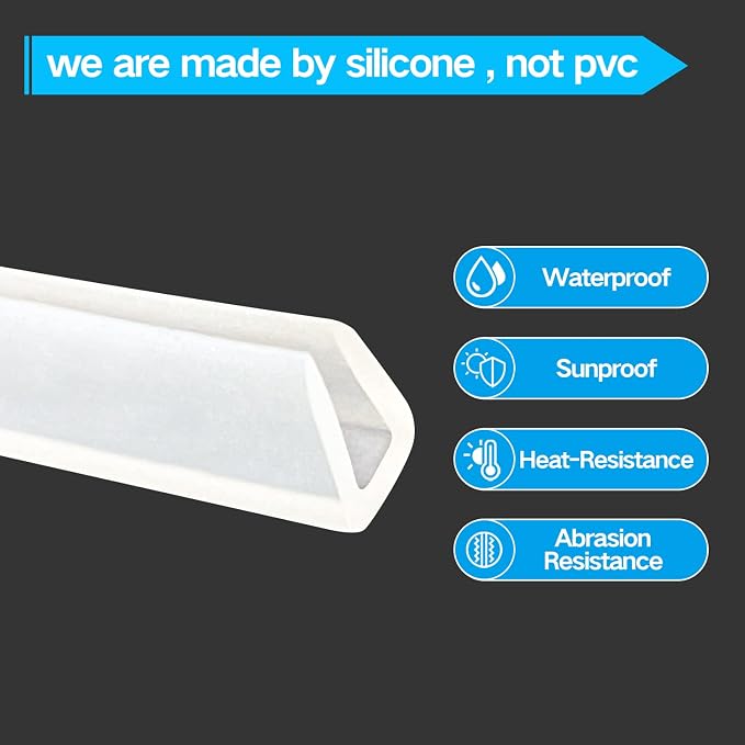 Clear Rubber Edge Trim, U Channel Silicone Rubber Edge Trim, 1/8" Slot - Image 3