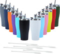 12 Pack Travel Coffee Tumbler 30 oz, Stainless Steel Mug with Lid and Straw, Insulated Cup for Water, Tea, Hot and Cold Drinks (Mixed color)