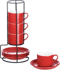 Espresso Cups Set of 4, 4oz Stackable Coffee Cups by MEICHU