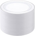 PULOTE 100PCS Silver Plastic Plates by PULOTEpartywareWesupplyproductsandyouenjoylife
