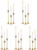 Nuptio Candlestick Candle Holders 15 Pcs Candle Stick Holder Gold Taper Candle Holder Candle Stand for Wedding Party Thanksgiving Halloween Birthday Mantel Baby Shower Table Centerpieces Decor